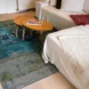 Ecorugs vloerkleed Streaks blauw ∅ 140 cm