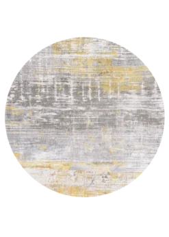 Ecorugs vloerkleed Streaks geel ∅ 140 cm