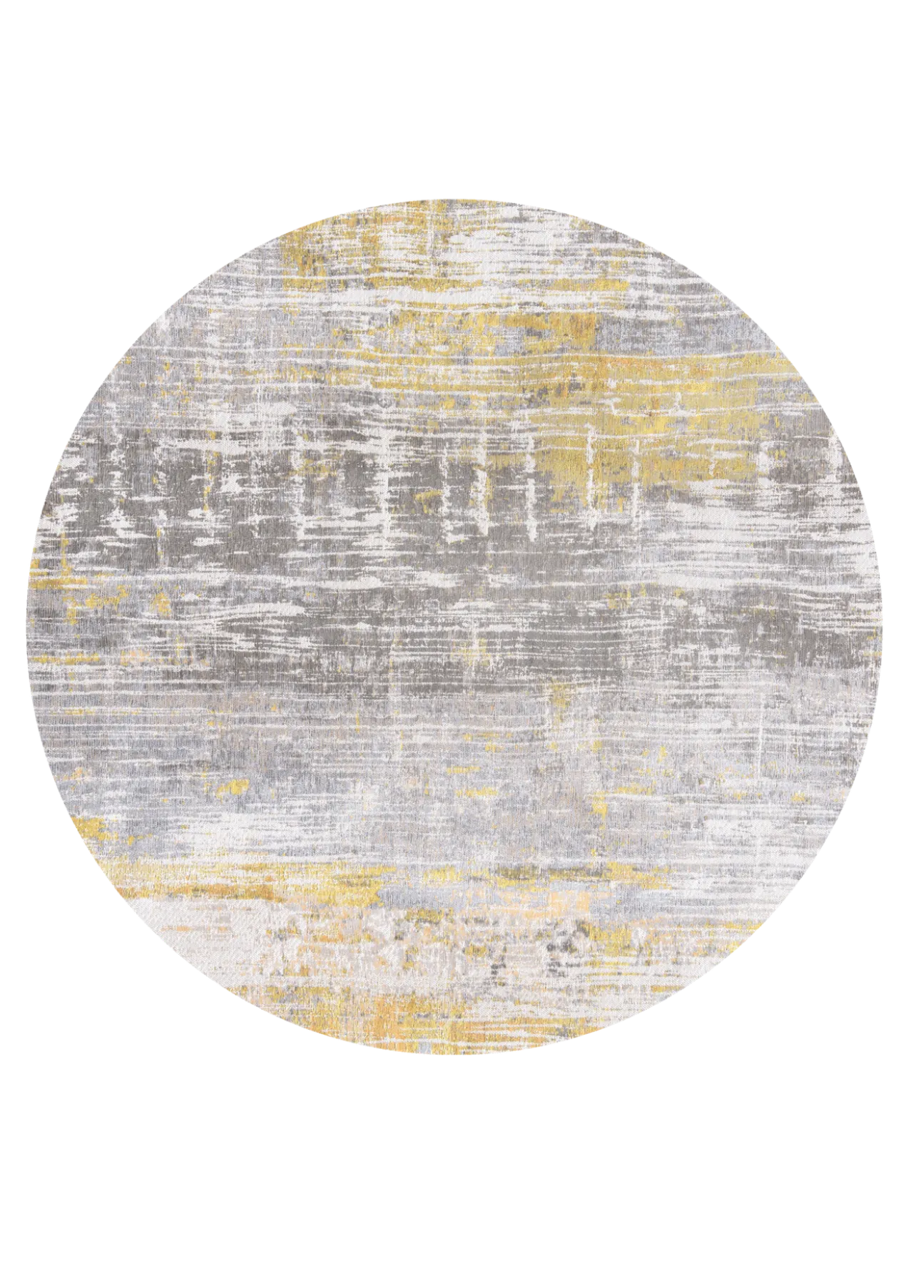 Ecorugs vloerkleed Streaks geel ∅ 240 cm