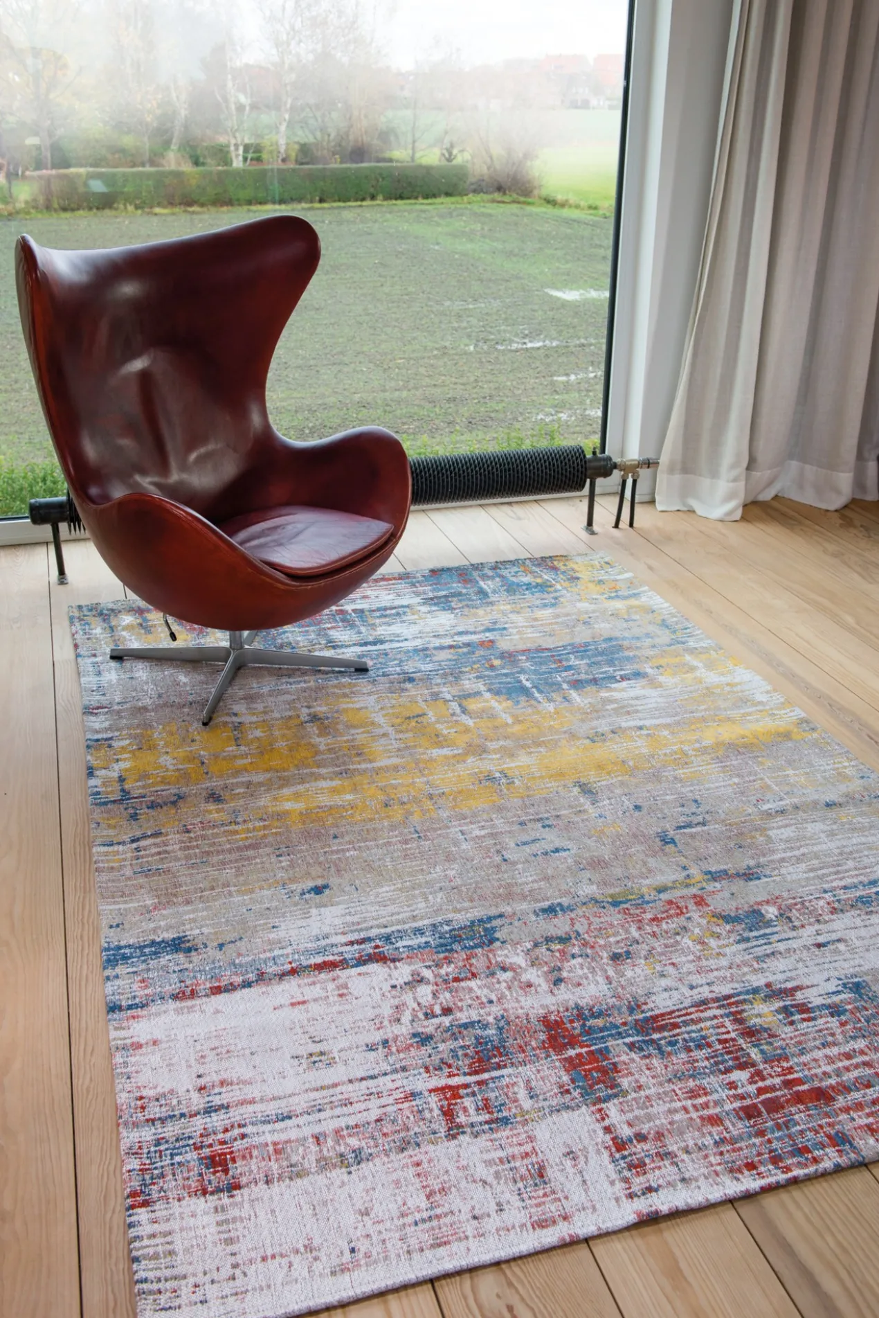 Ecorugs vloerkleed Streaks multicolor ∅ 240 cm