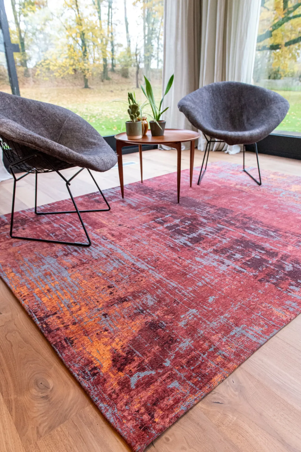 Ecorugs vloerkleed Streaks rood 80x150 cm