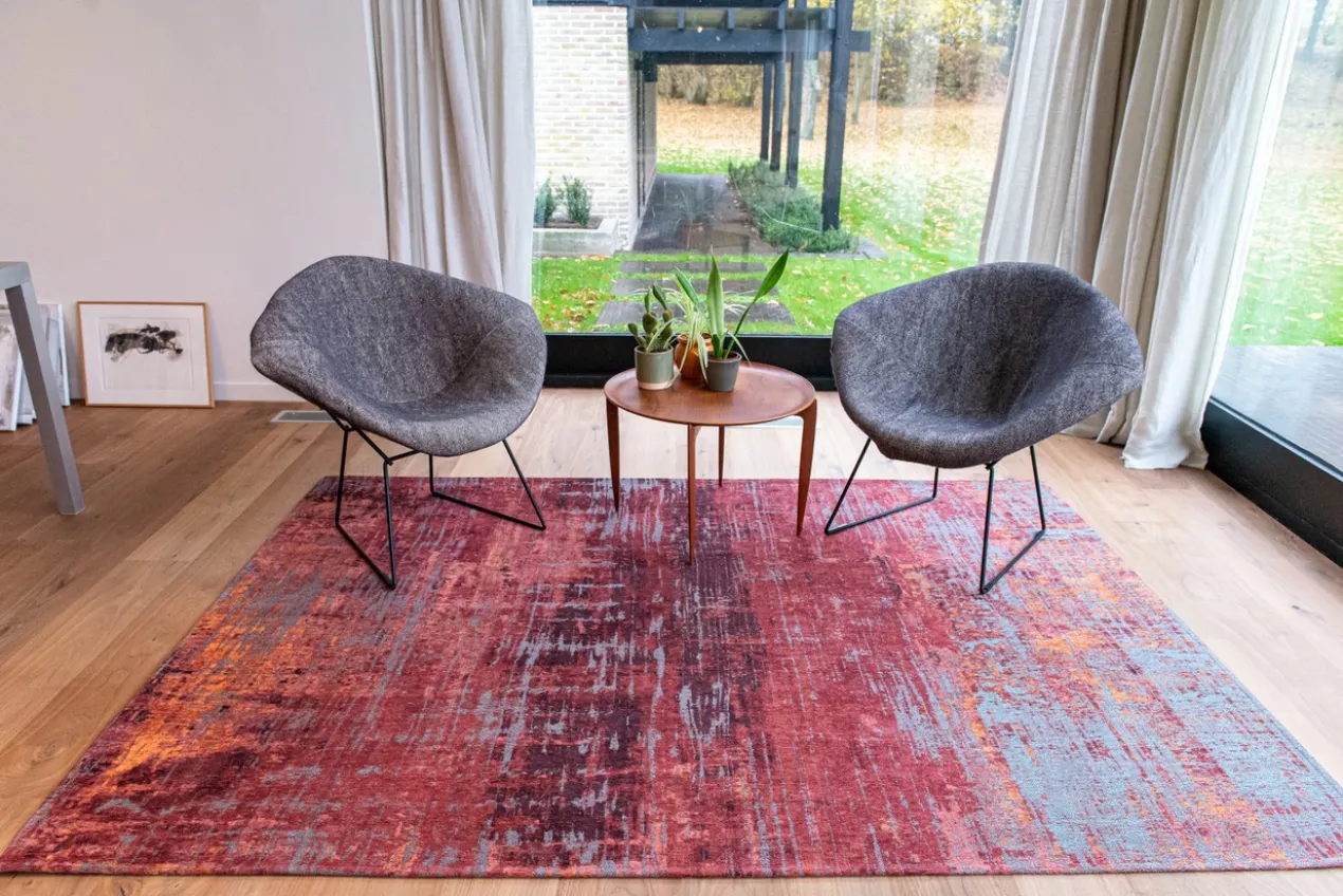 Ecorugs vloerkleed Streaks rood 80x250 cm