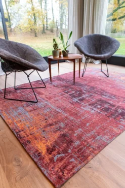 Ecorugs vloerkleed Streaks rood 140x200 cm