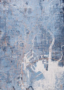 Ecorugs vloerkleed Tokyo blauw 240x340 cm