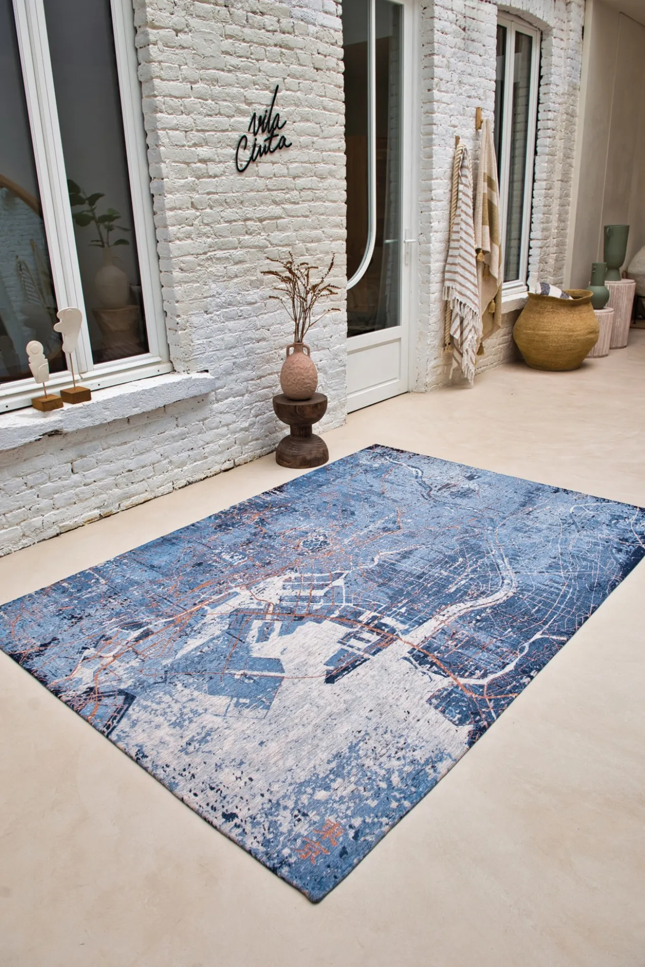 Ecorugs vloerkleed Tokyo blauw 280x390 cm