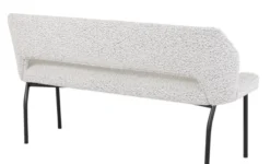 Eetbank Bo lichtgrijs bouclé 150cm
