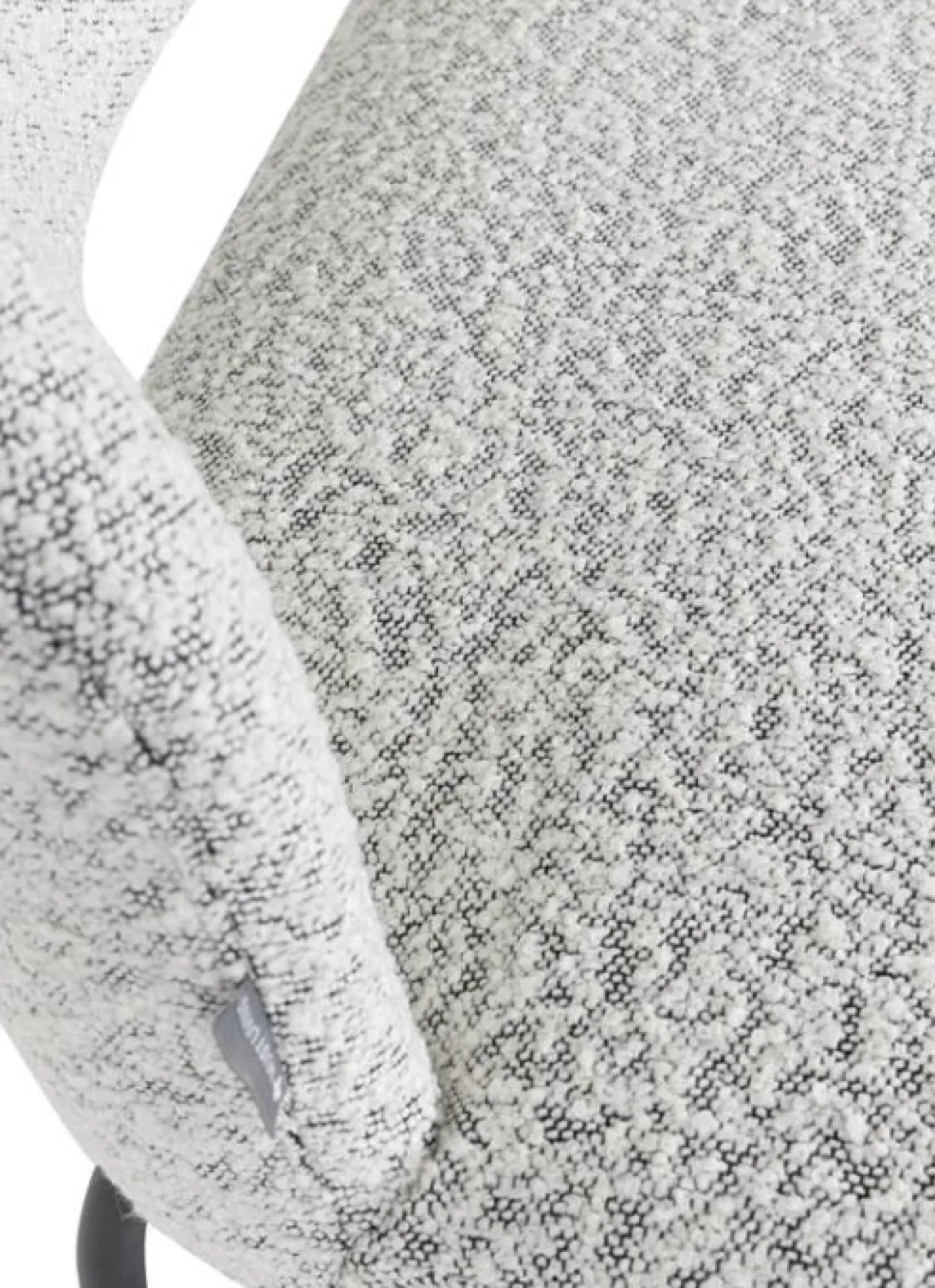 Eetbank Bo lichtgrijs bouclé 150cm