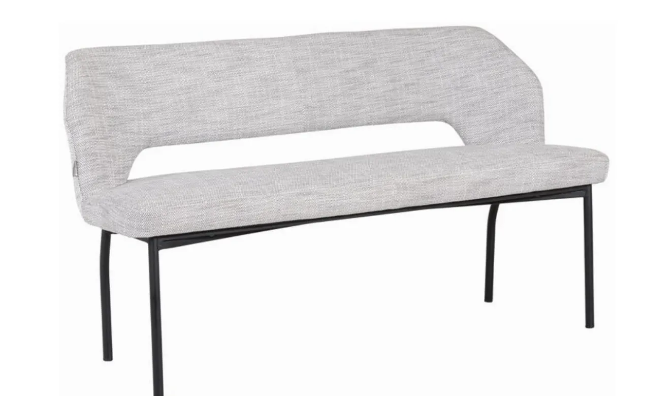 Eetbank Bo lichtgrijs poly 150cm