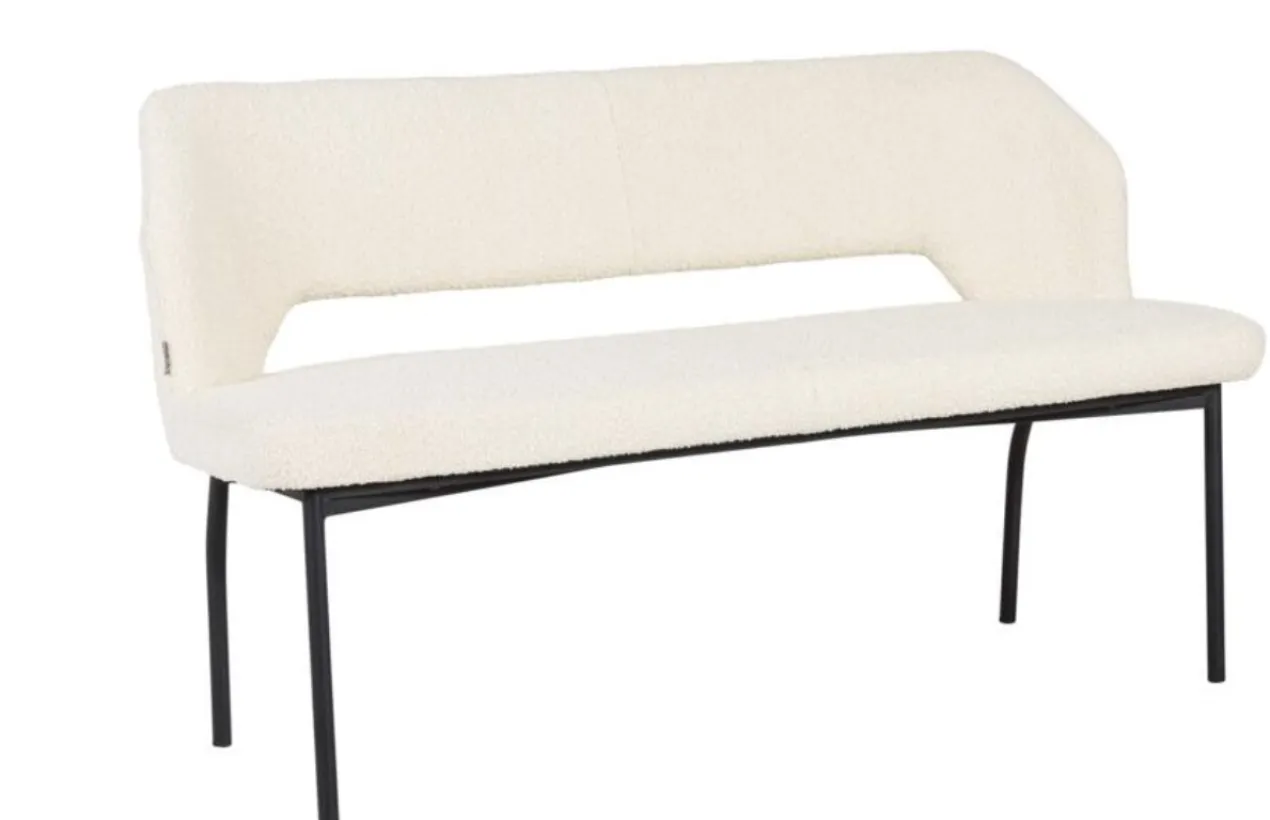 Eetbank Bo naturel bouclé 150cm