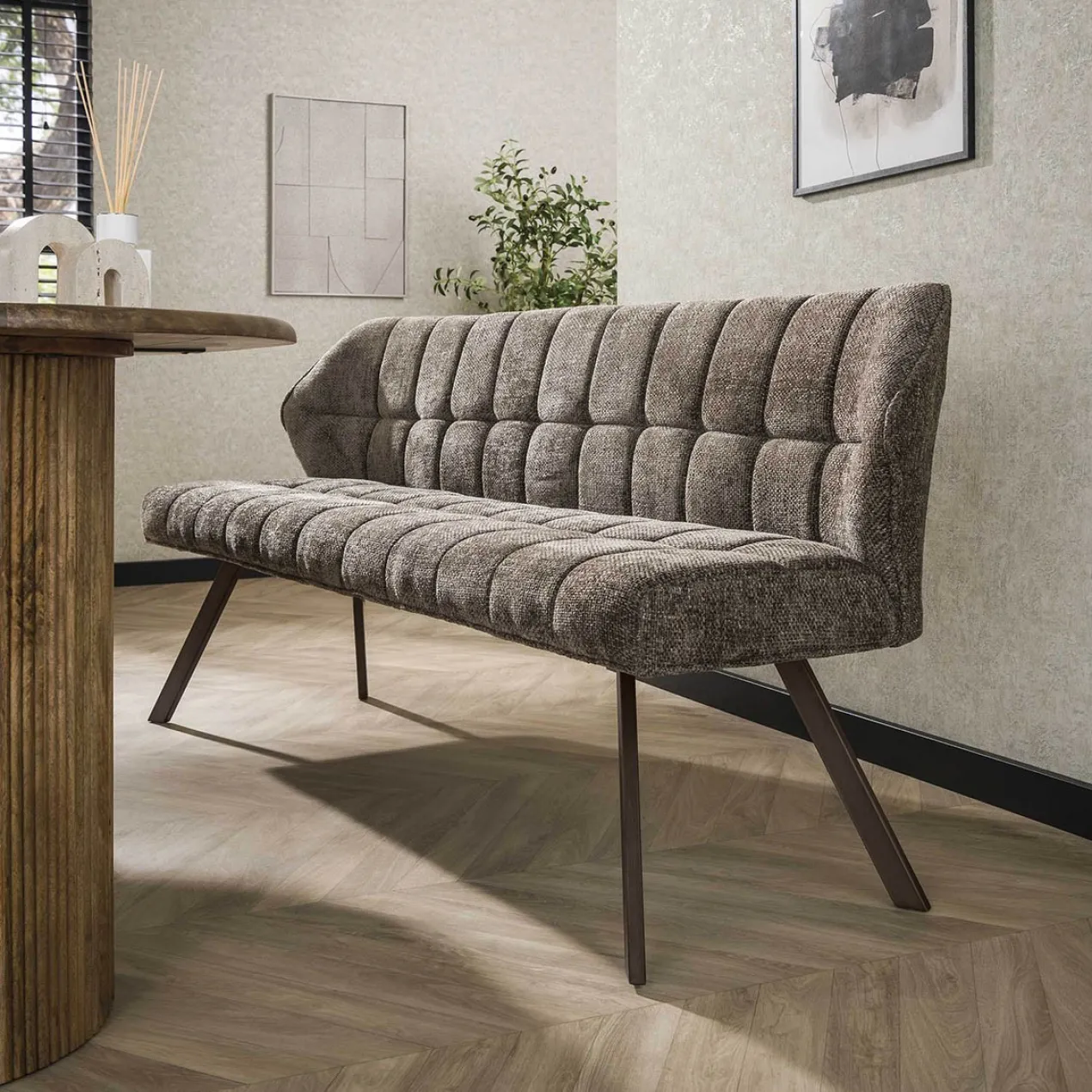 Eetkamerbank Bedford taupe