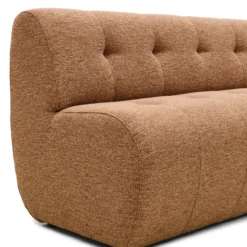 Eetkamerbank Chip met rug lodge cognac 210 cm