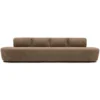 Eetkamerbank Luna be cotton light brown 340 cm