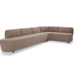 Eetkamerbank Luna hoek be cotton beige rechts