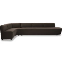 Eetkamerbank Luna hoek be cotton brown links