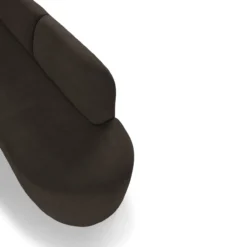 Eetkamerbank Luna hoek be cotton brown rechts