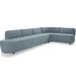 Eetkamerbank Luna hoek be cotton denim rechts