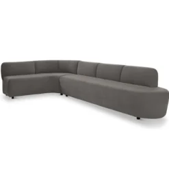Eetkamerbank Luna hoek be cotton grey links
