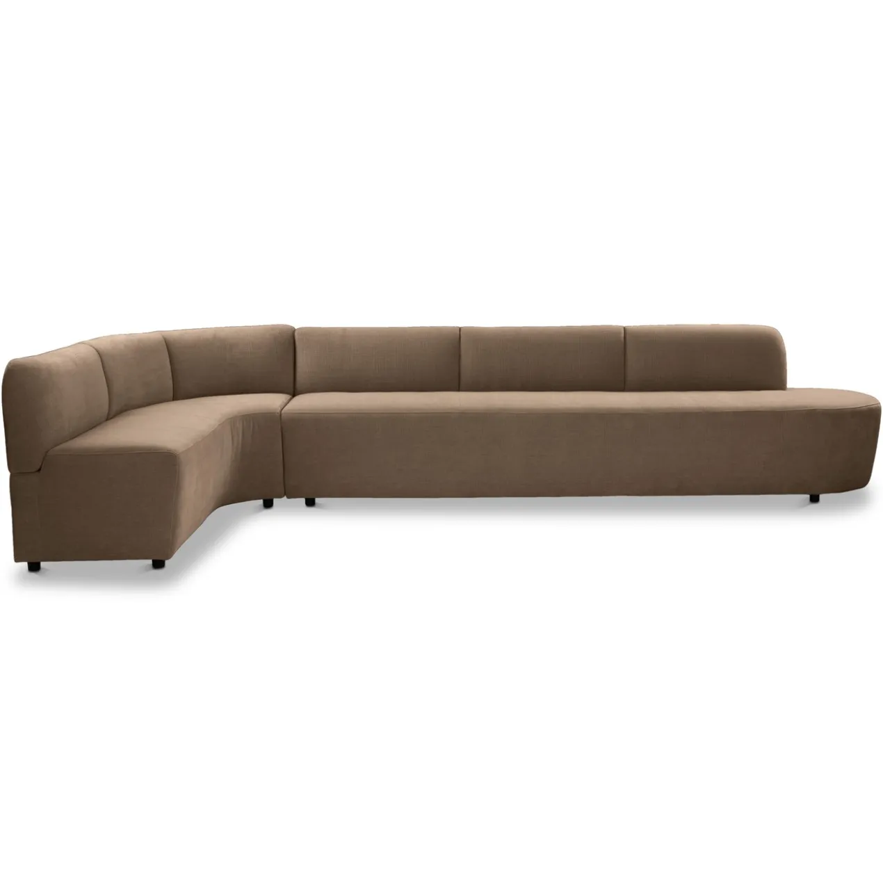 Eetkamerbank Luna hoek be cotton light brown links