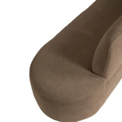 Eetkamerbank Luna hoek be cotton light brown rechts