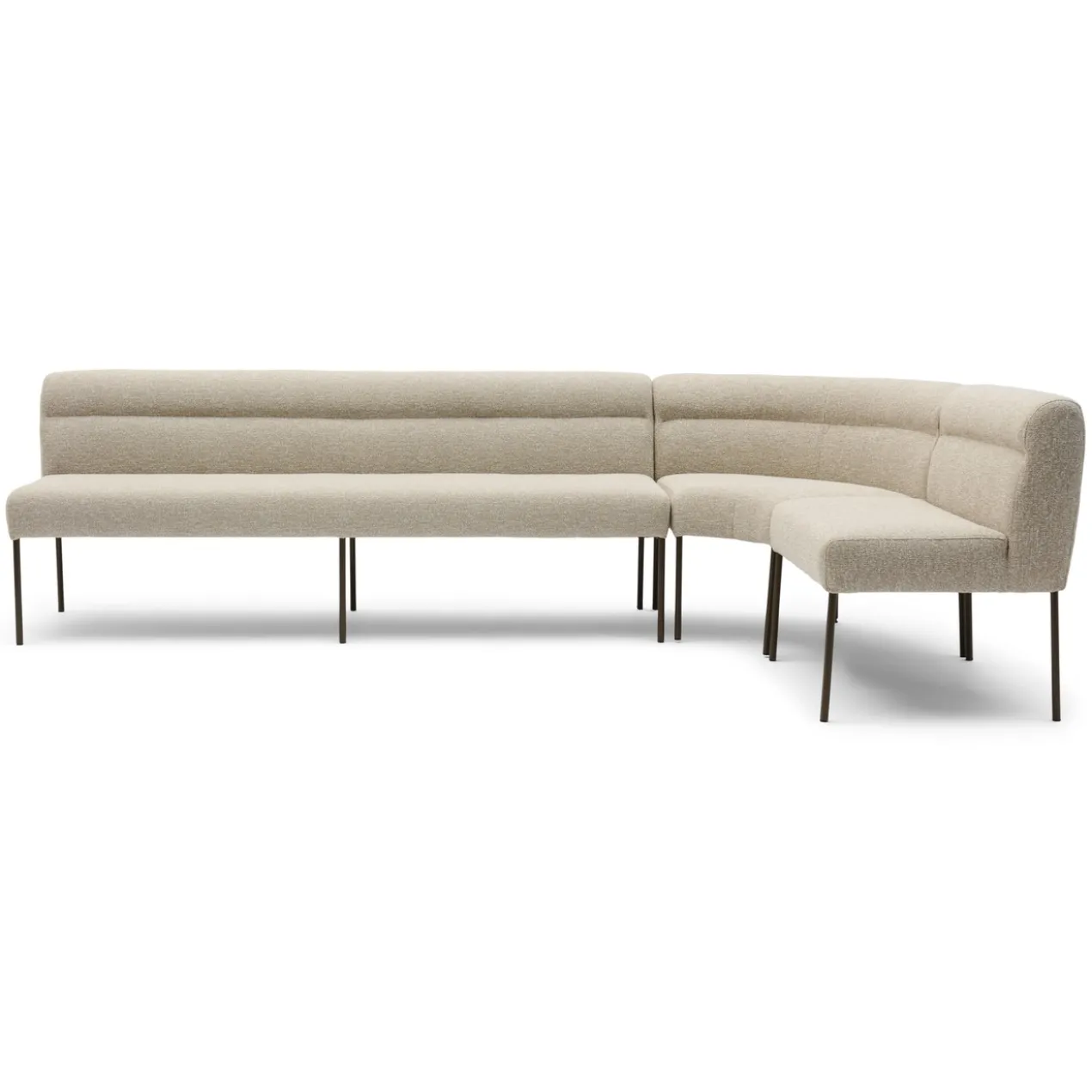 Eetkamerbank Mia lodge beige 285 cm links