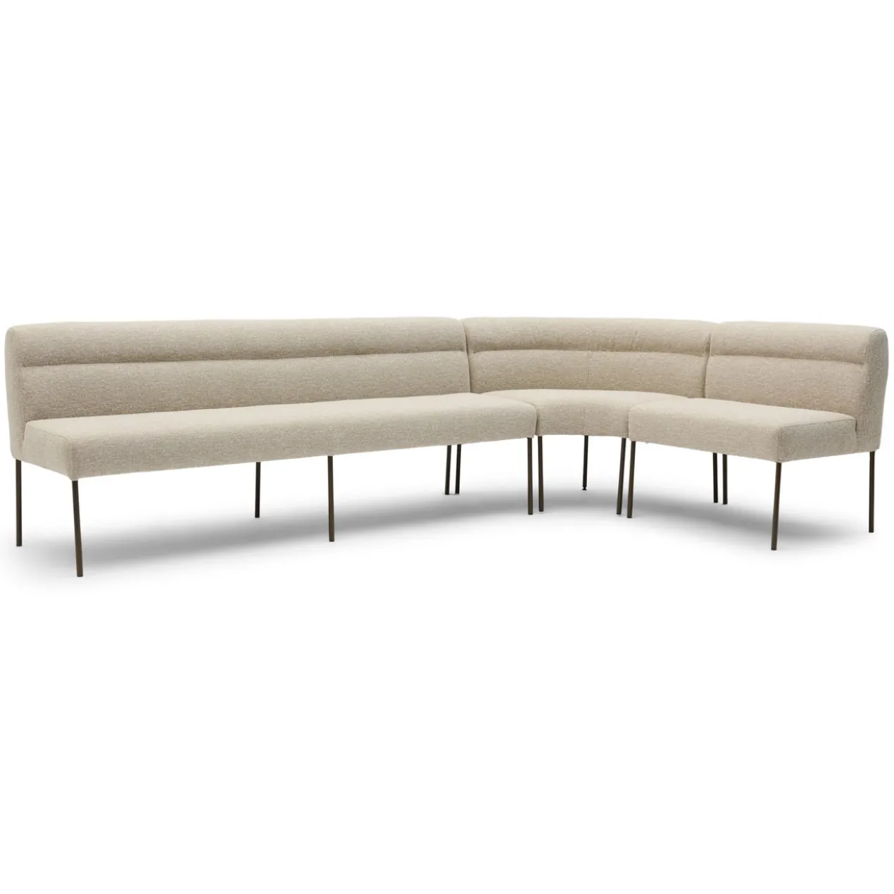 Eetkamerbank Mia lodge beige 285 cm links