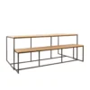 Eetkamerbank Soho Anodic bruin/eiken 194 cm