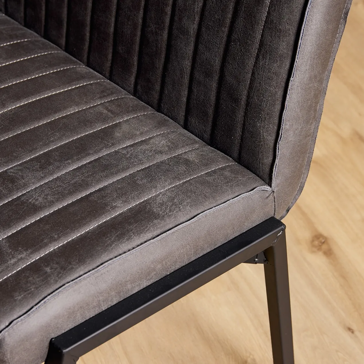 Eetkamerbank Stripes Antraciet 185 cm