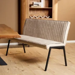 Eetkamerbank Stripes Ivoor 155 cm