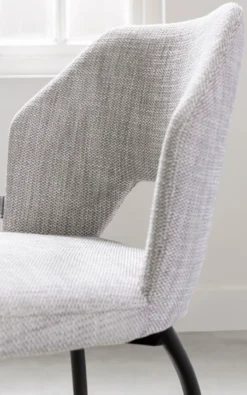 Eetkamerstoel Bo lichtgrijs polyester