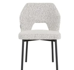 Eetkamerstoel Bo lichtgrijs bouclé
