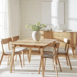 Eetkamerstoel eikenhouten Ami Naturel eiken - grijs
