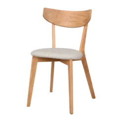 Eetkamerstoel eikenhouten Ami Naturel eiken - grijs