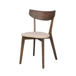 Eetkamerstoel eikenhouten Ami Donker eiken - beige