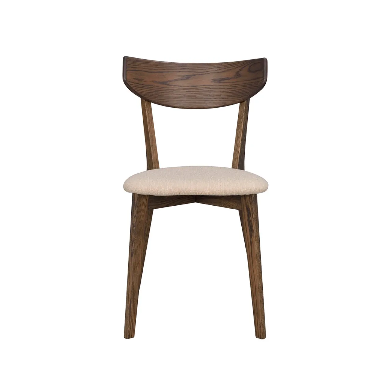 Eetkamerstoel eikenhouten Ami Donker eiken - beige