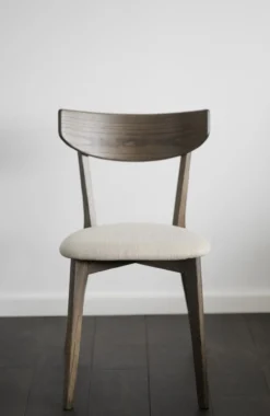 Eetkamerstoel eikenhouten Ami Donker eiken - beige