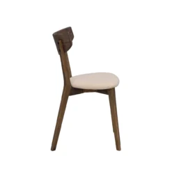 Eetkamerstoel eikenhouten Ami Donker eiken - beige