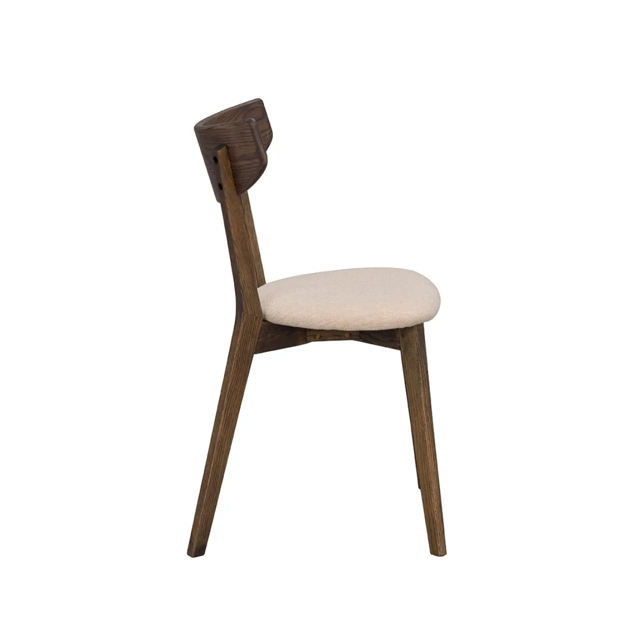 Eetkamerstoel eikenhouten Ami Donker eiken - beige