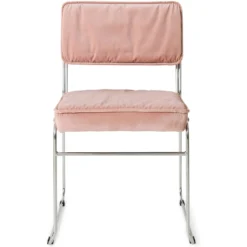 Eetkamerstoel Endless Dining velvet Lychee pink