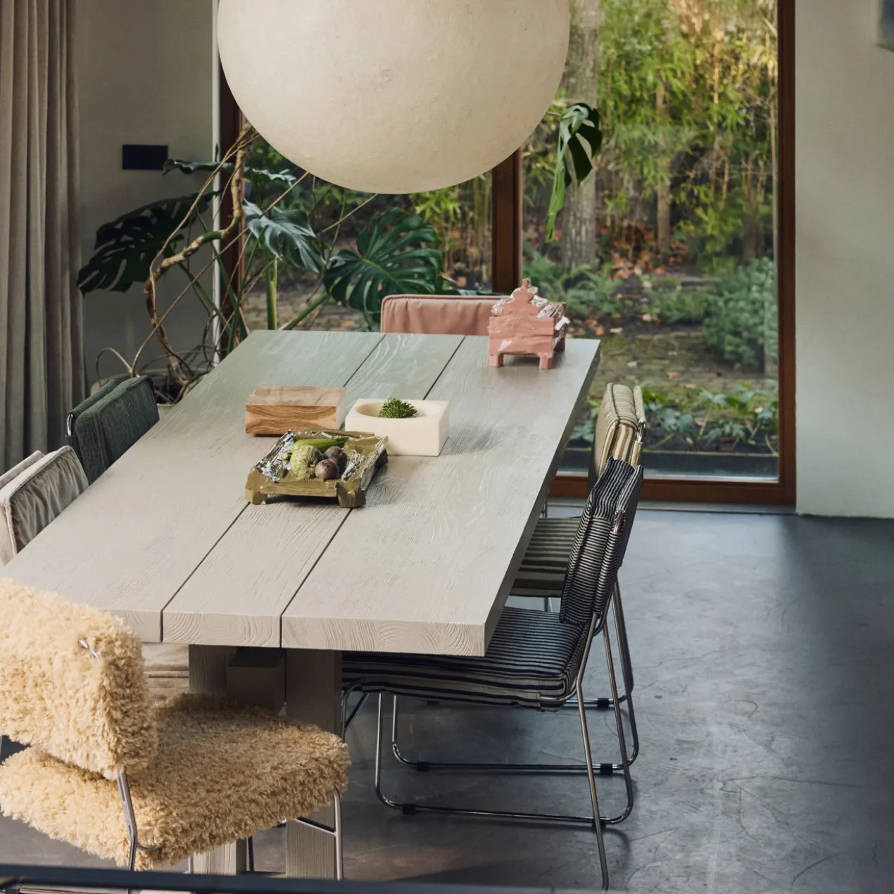 Eetkamerstoel Endless Dining velvet Lychee pink