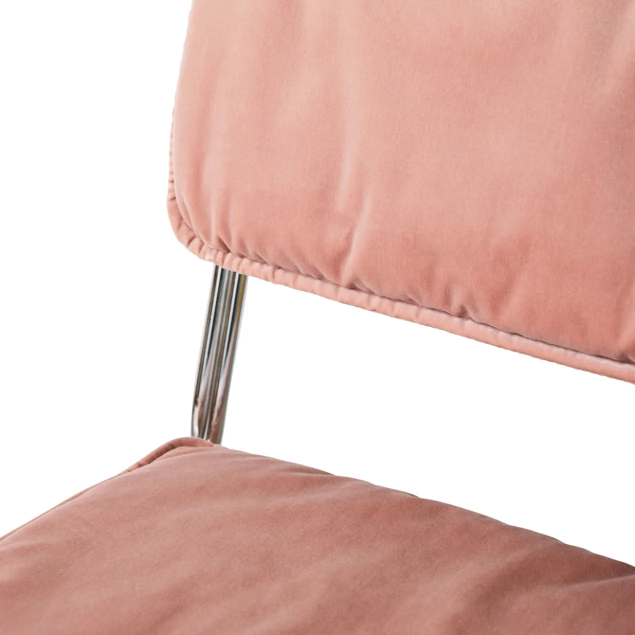 Eetkamerstoel Endless Dining velvet Lychee pink