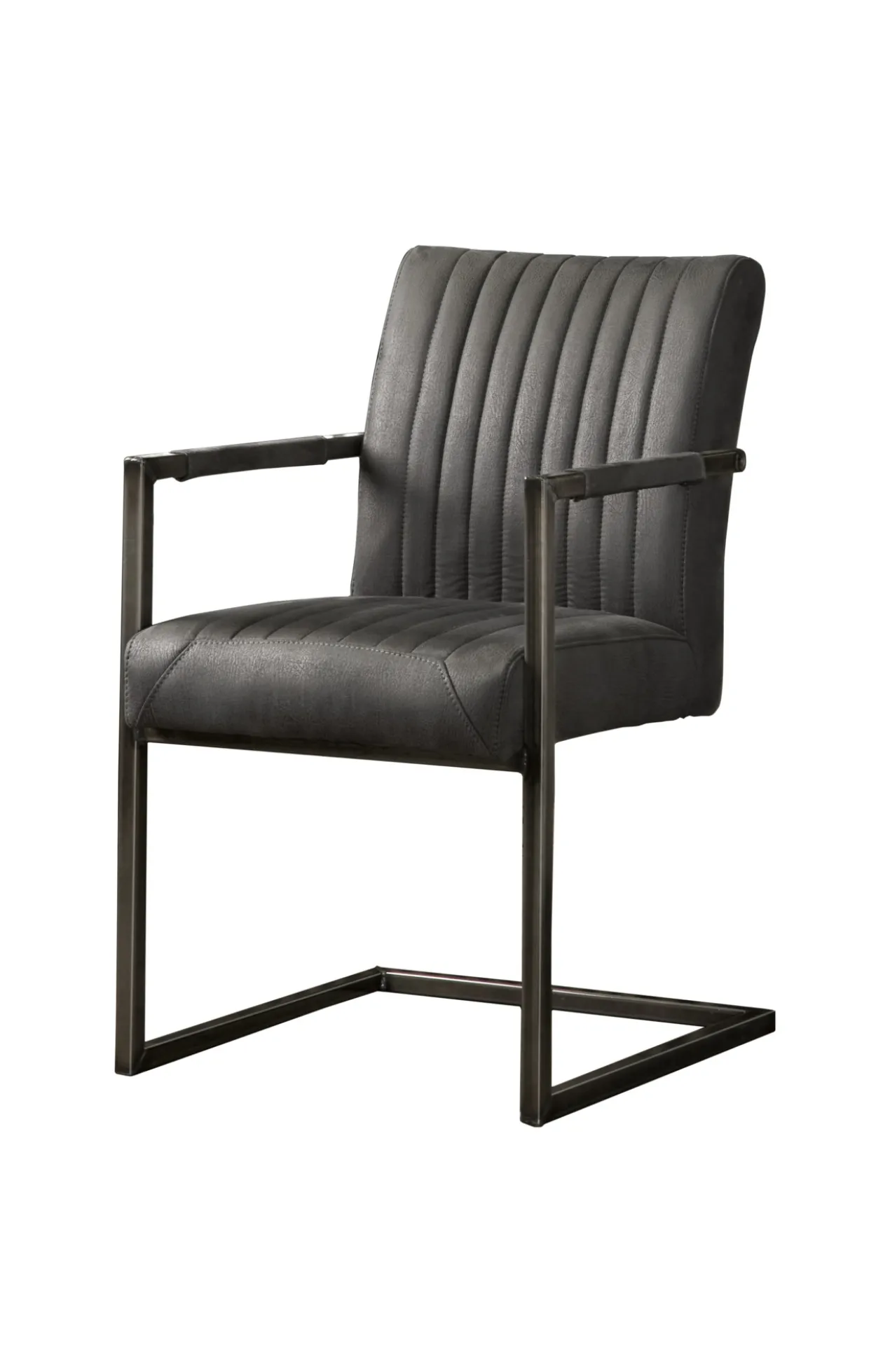 Eetkamerstoel Ferro Antraciet met arm (4 stoelen)