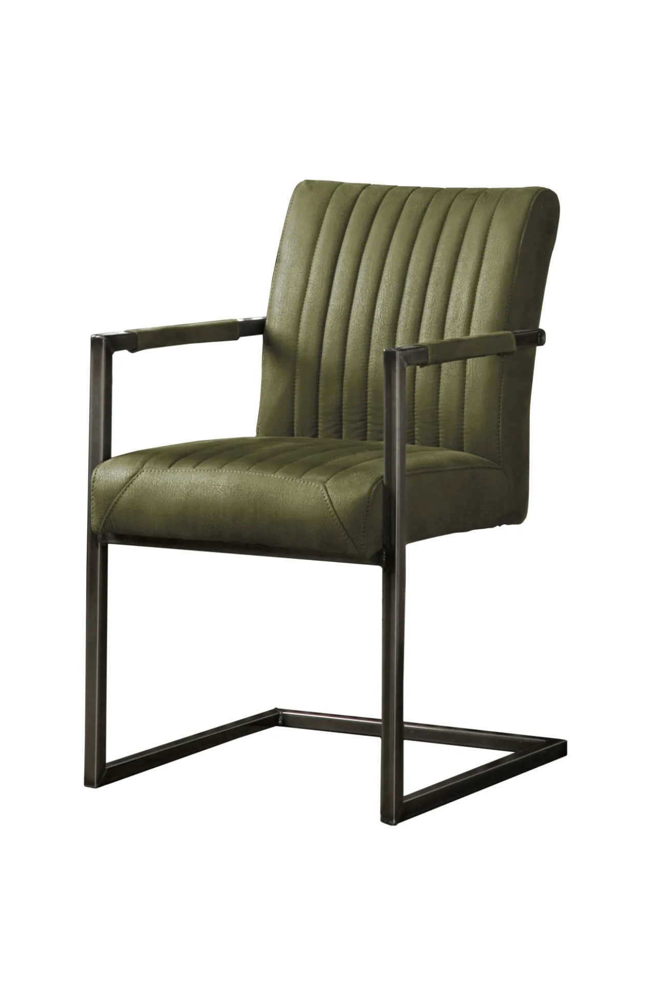 Eetkamerstoel Ferro Groen met arm (4 stoelen)