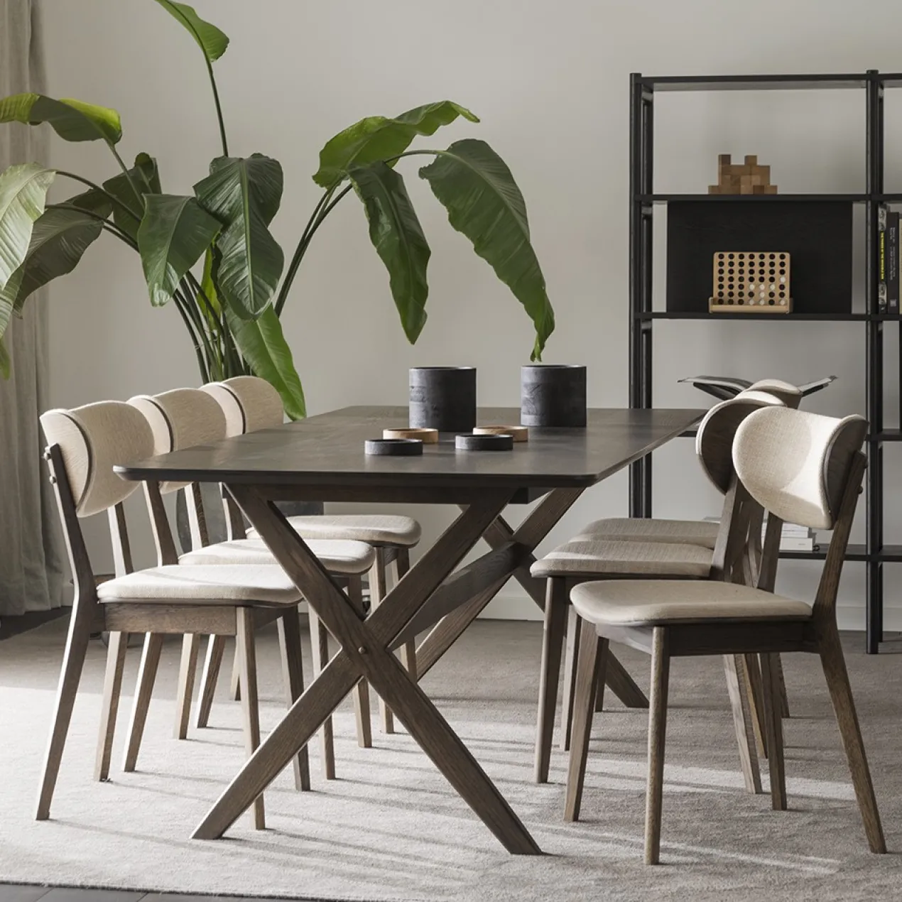 Eetkamerstoel Kato - donker eiken Beige