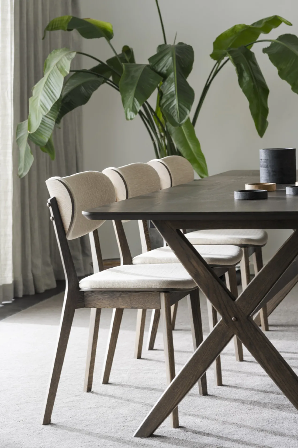 Eetkamerstoel Kato - donker eiken Beige