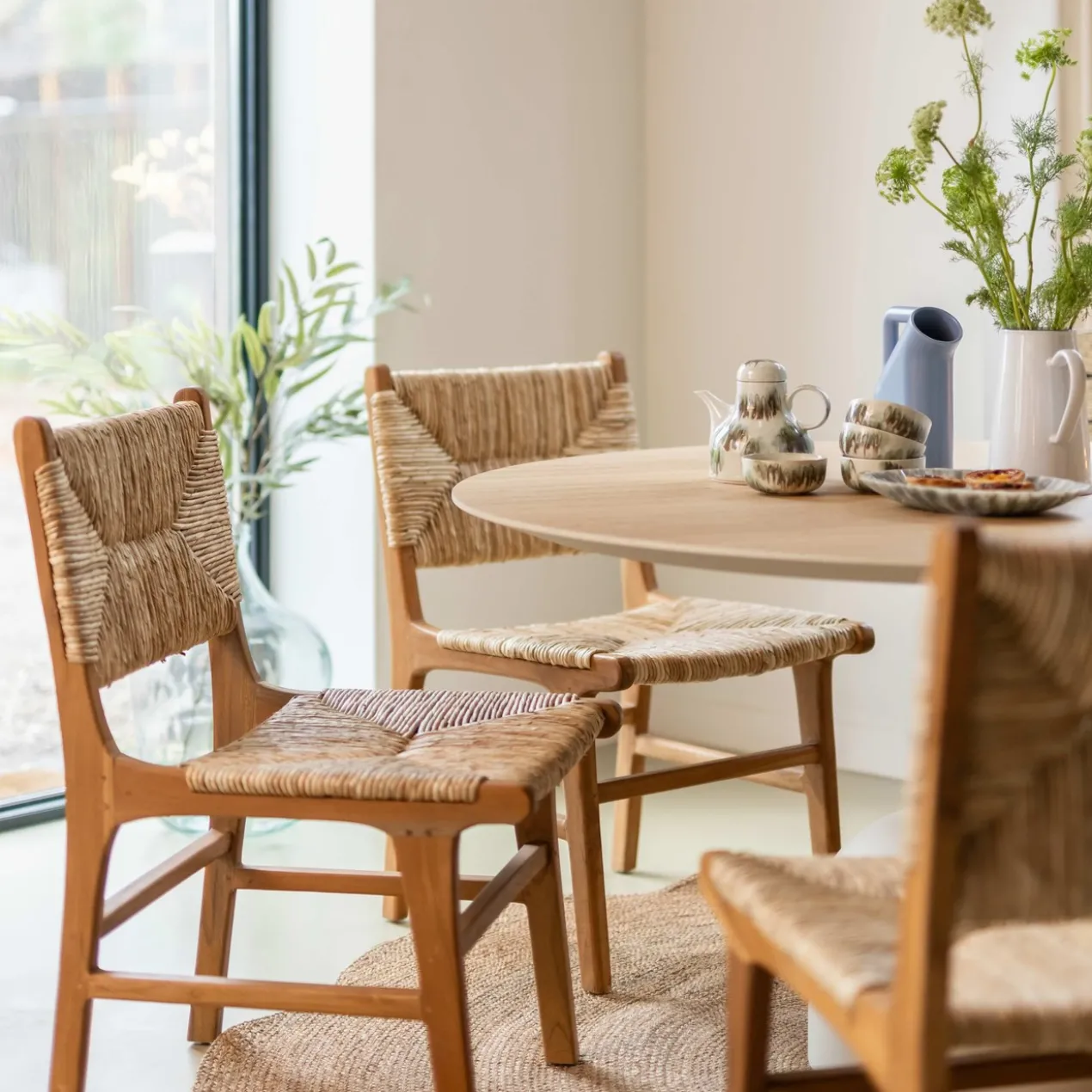 Eetkamerstoel Mae natural teak