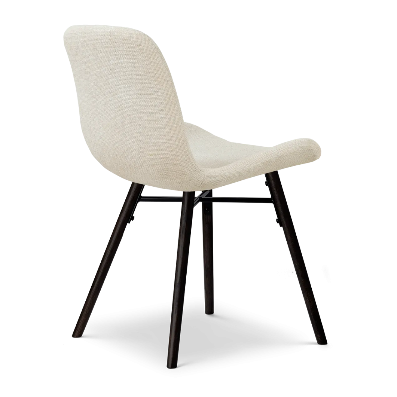 Eetkamerstoel Nena-Fé zwart houten onderstel cottonbeige