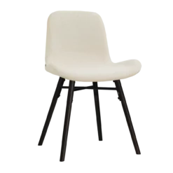 Eetkamerstoel Nena-Fé zwart houten onderstel cottonbeige
