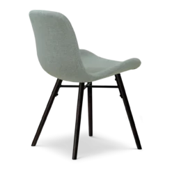 Eetkamerstoel Nena-Fé zwart houten onderstel saliegroen