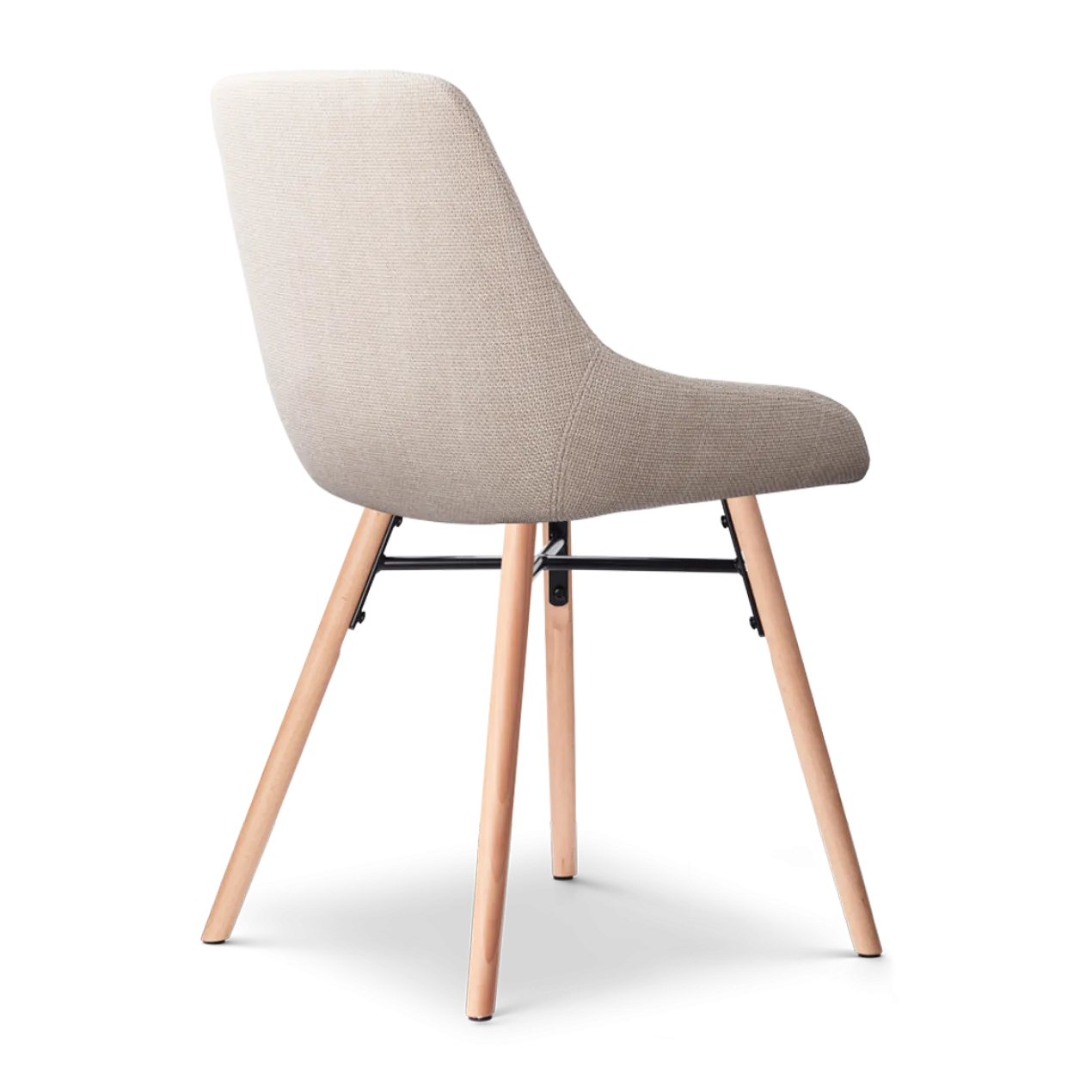 Eetkamerstoel Nena-Isa beige - naturel onderstel