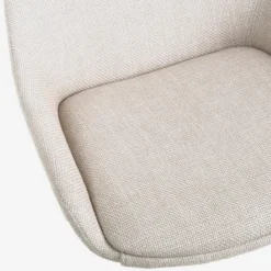 Eetkamerstoel Nena-Isa beige - walnoten onderstel set van 2